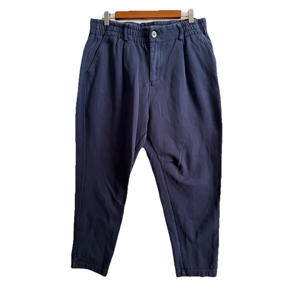YoungLA 620 Cafe Trousers Men's 34x25 Tapered Leg Sweatpants Heavy Cotton Navy